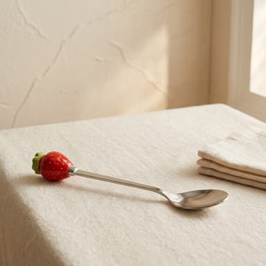 قاشق چای خوری طرح توت فرنگی
